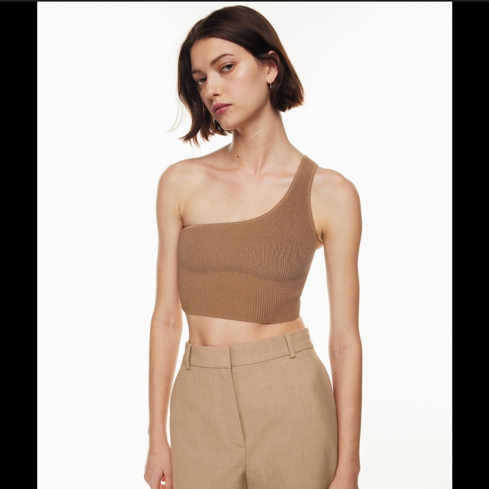 Aritzia Babaton Sculpt Knit One Shoulder Tank